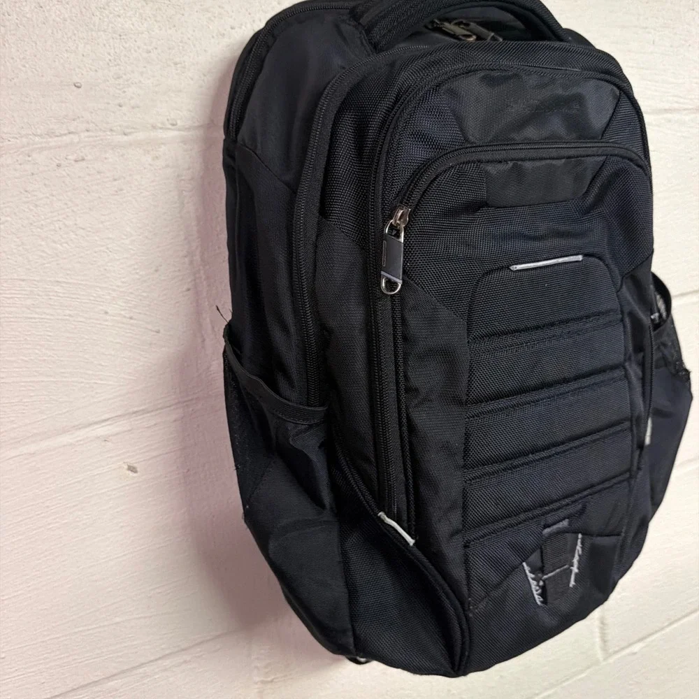 Samsonite Black Laptop Backpack Travel Business School Carry-On Multi Pocket